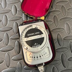 Sekonic Apex Light Meter L-218 Unisex OS Gray Silver Vintage Japan Case